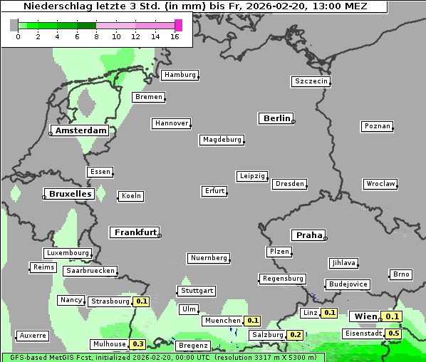 Niederschlag, 20. 2. 2026