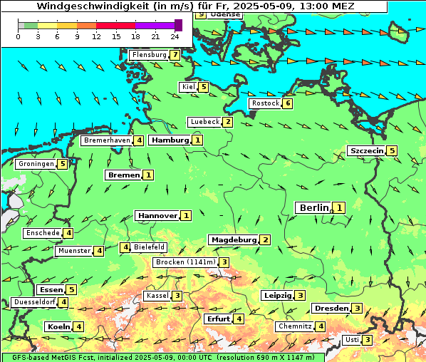 Wind, 9. 5. 2025
