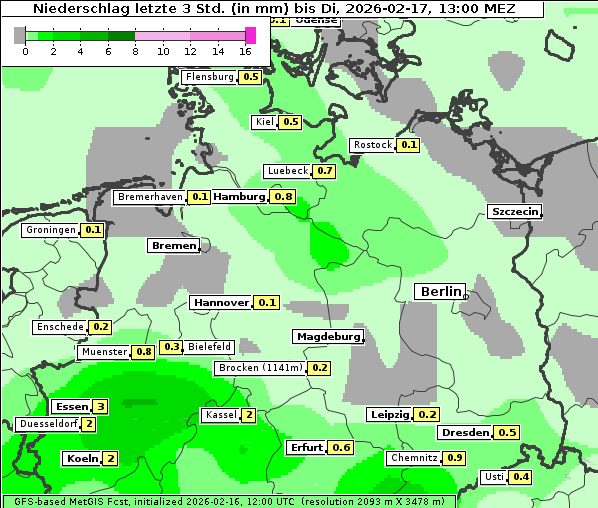 Niederschlag, 17. 2. 2026
