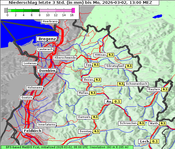 Niederschlag, 2. 3. 2026