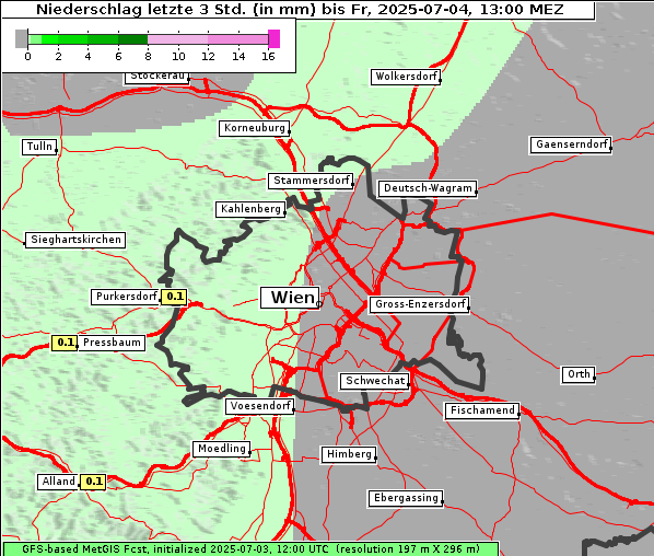 Niederschlag, 4. 7. 2025