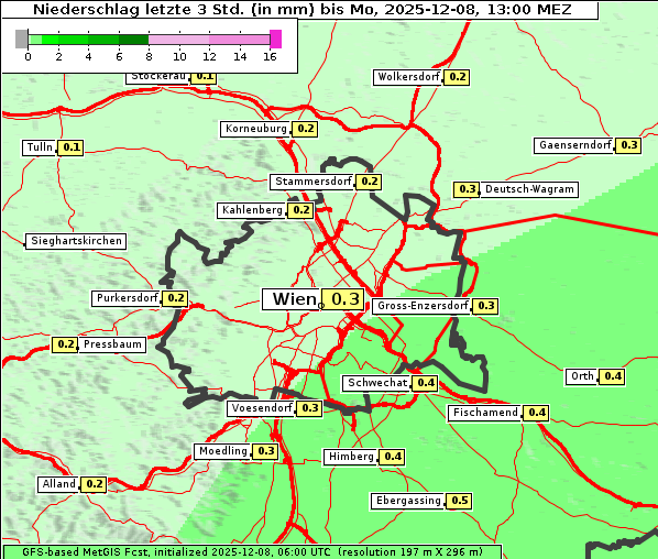 Niederschlag, 8. 12. 2025