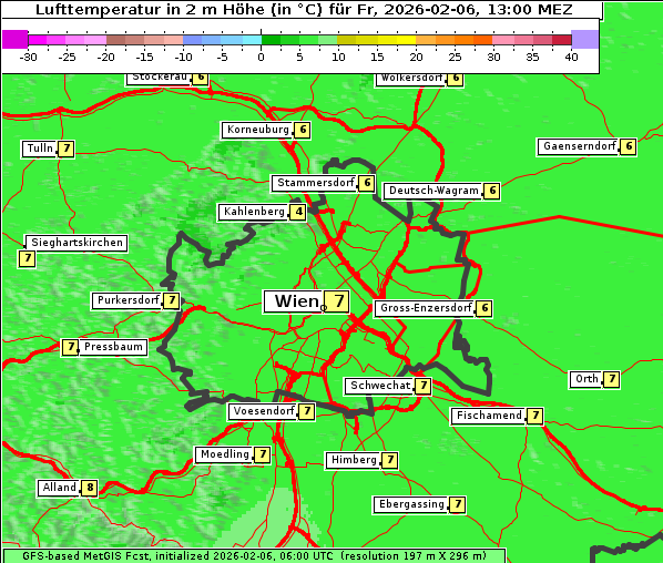 Temperatur, 6. 2. 2026