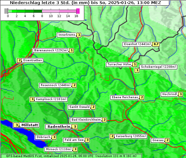 Niederschlag, 26. 1. 2025