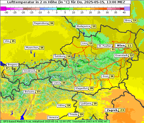 Temperatur, 15. 5. 2025