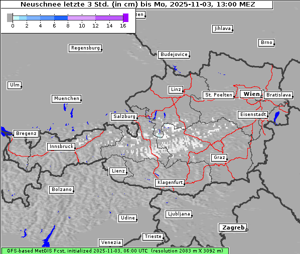 Neuschnee, 3. 11. 2025