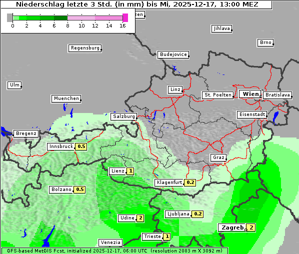 Niederschlag, 17. 12. 2025