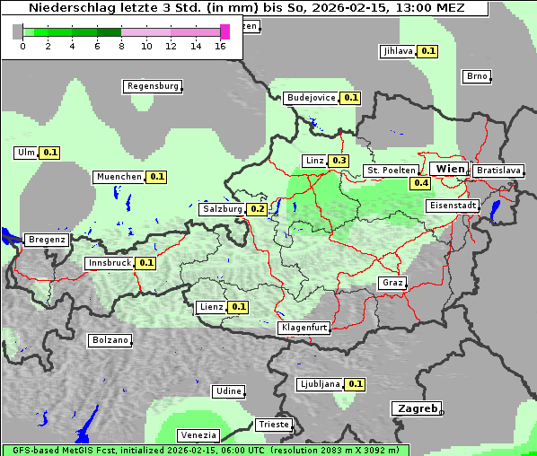 Niederschlag, 15. 2. 2026