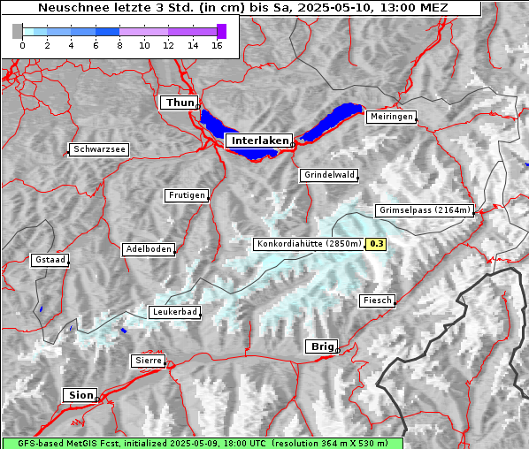 Neuschnee, 10. 5. 2025