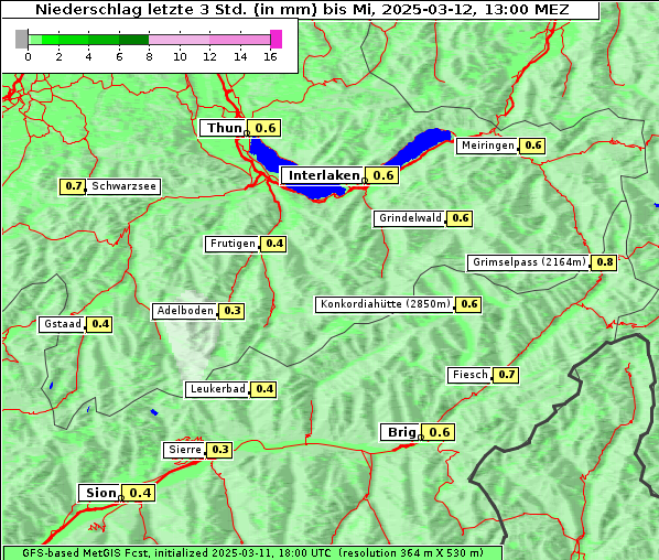 Niederschlag, 12. 3. 2025