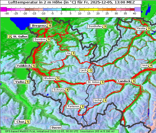 Temperatur, 5. 12. 2025