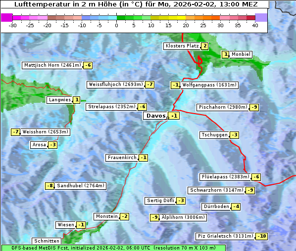 Temperatur, 2. 2. 2026