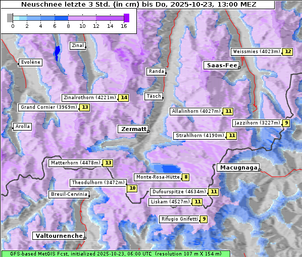 Neuschnee, 23. 10. 2025
