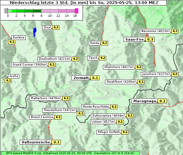 Niederschlag, 25. 5. 2025