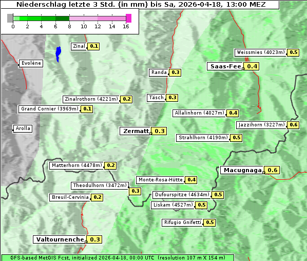 Niederschlag, 18. 4. 2026