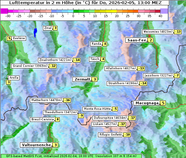 Temperatur, 5. 2. 2026