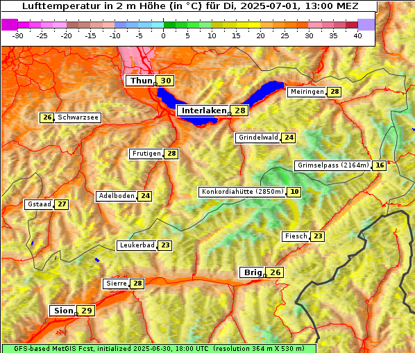 Temperatur, 1. 7. 2025