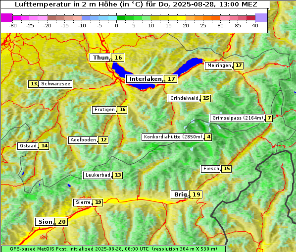 Temperatur, 28. 8. 2025