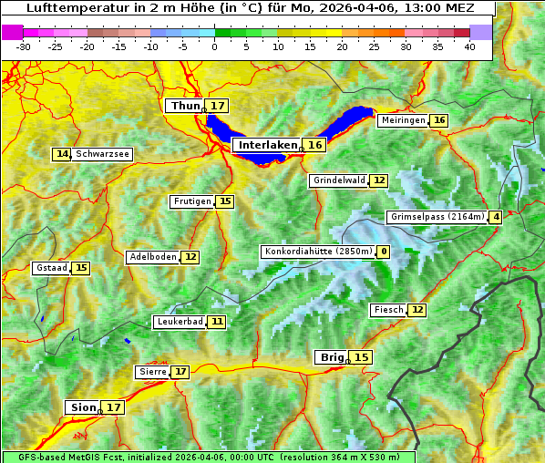 Temperatur, 6. 4. 2026
