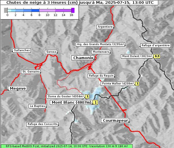 Neuschnee, 15. 7. 2025