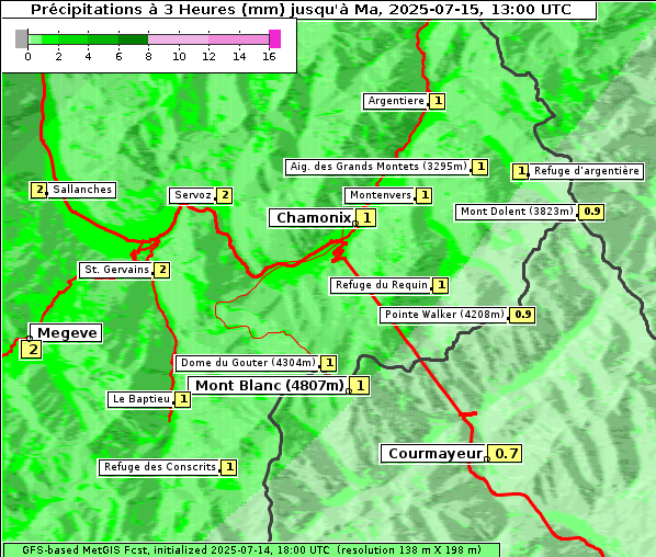 Niederschlag, 15. 7. 2025