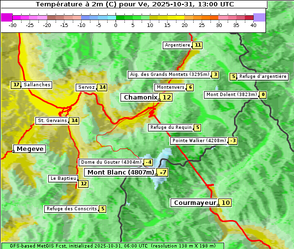 Temperatur, 31. 10. 2025
