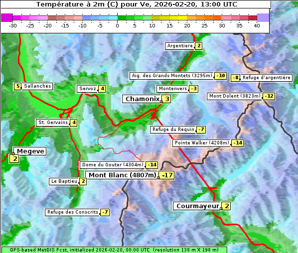 Temperatur, 20. 2. 2026