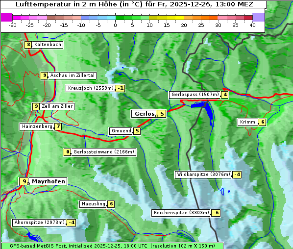 Temperatur, 26. 12. 2025
