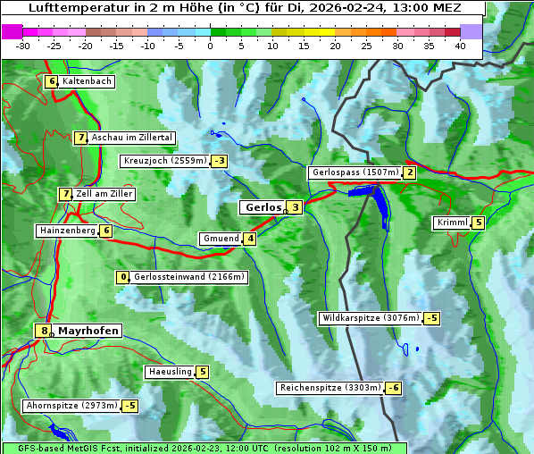 Temperatur, 24. 2. 2026