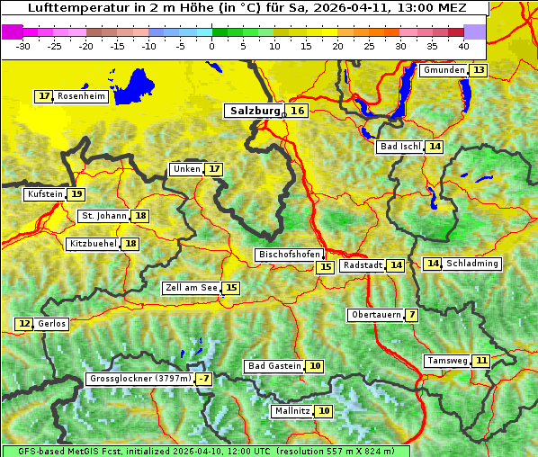 Temperatur, 11. 4. 2026