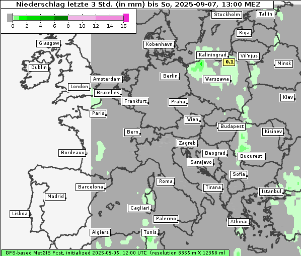 Niederschlag, 7. 9. 2025