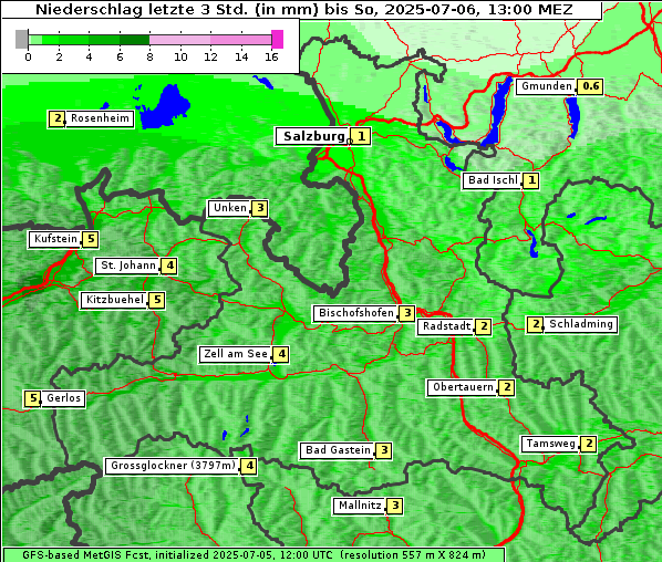 Niederschlag, 6. 7. 2025