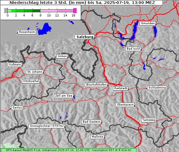Niederschlag, 19. 7. 2025