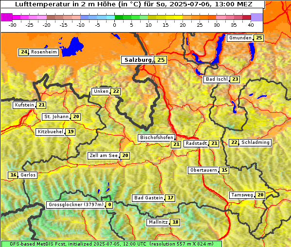 Temperatur, 6. 7. 2025