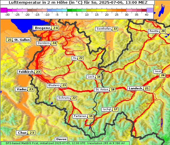 Temperatur, 6. 7. 2025
