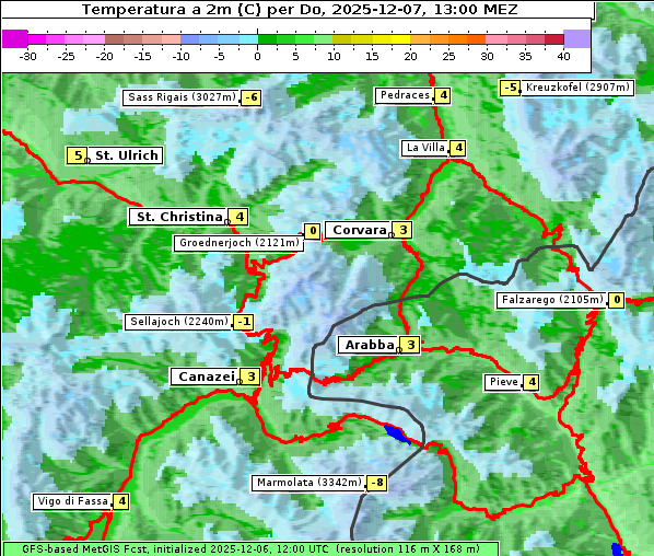 Temperatur, 7. 12. 2025