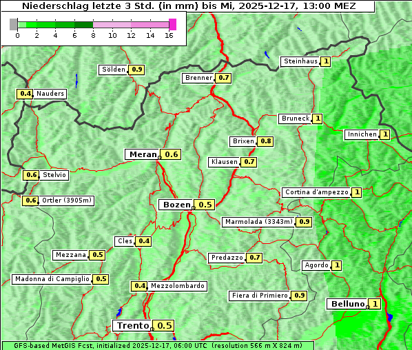 Niederschlag, 17. 12. 2025