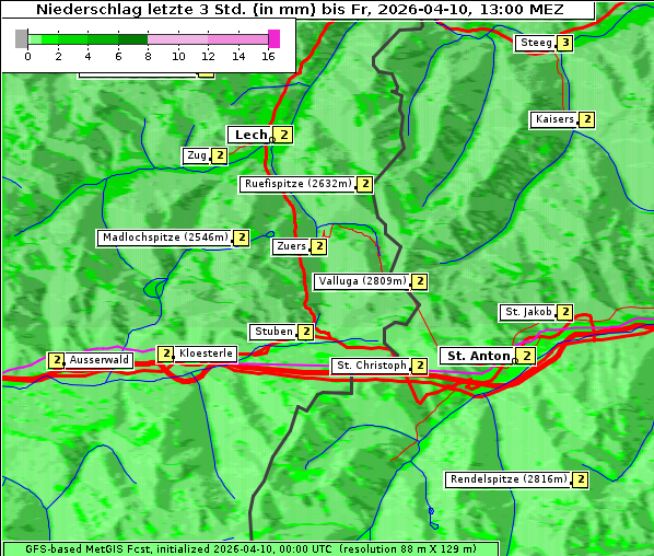 Niederschlag, 10. 4. 2026