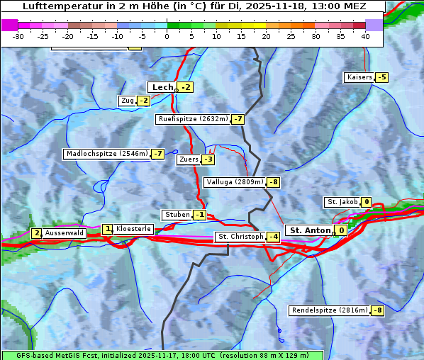 Temperatur, 18. 11. 2025