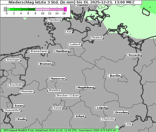 Niederschlag, 23. 12. 2025