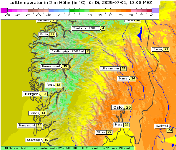 Temperatur, 1. 7. 2025