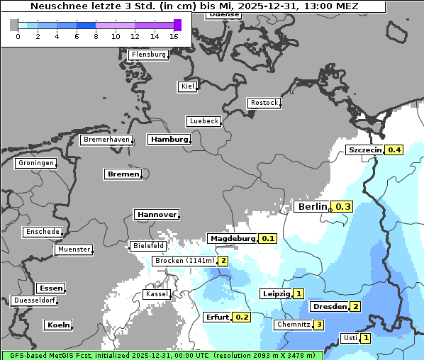 Neuschnee, 31. 12. 2025