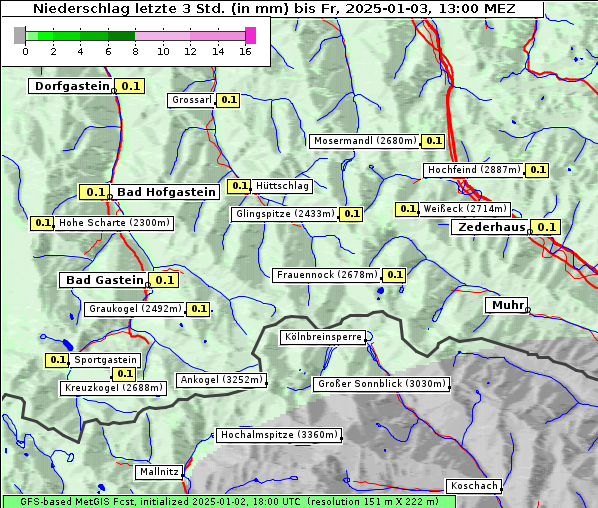 Niederschlag, 3. 1. 2025