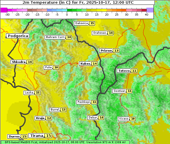 Temperatur, 17. 10. 2025