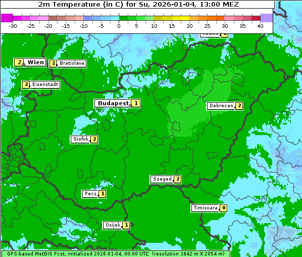 Temperatur, 4. 1. 2026