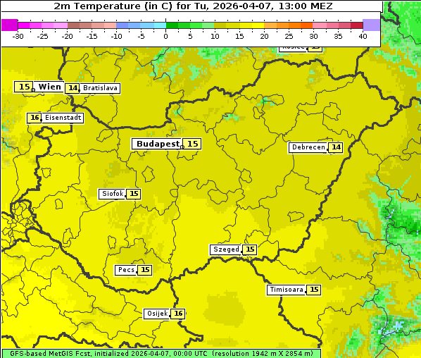 Temperatur, 7. 4. 2026