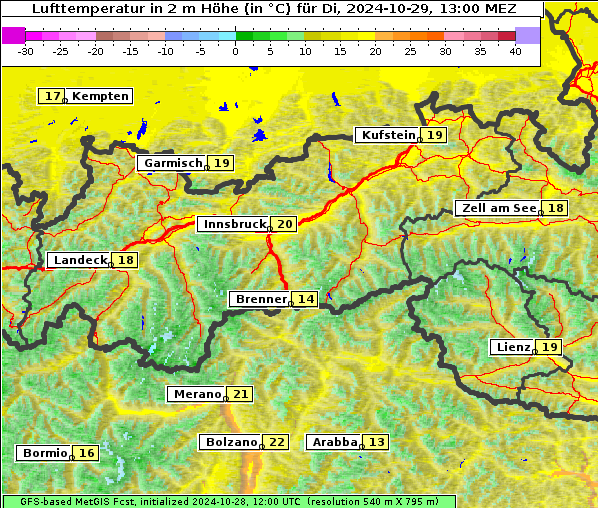 Temperatur, 29. 10. 2024