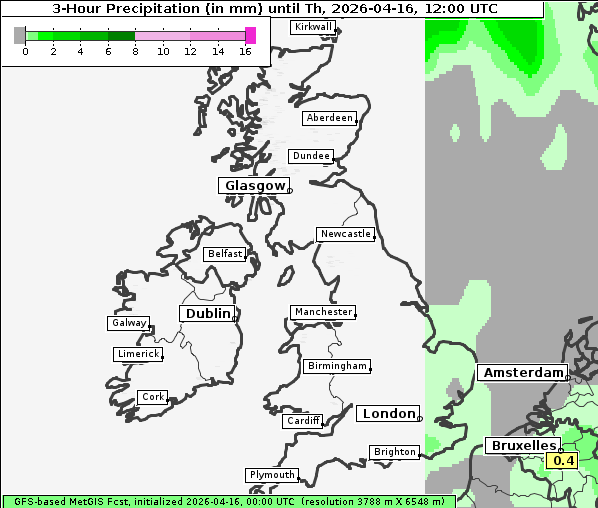 Niederschlag, 16. 4. 2026