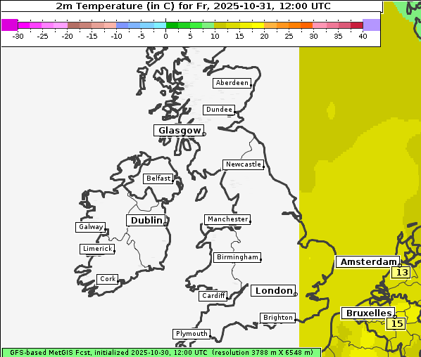 Temperatur, 31. 10. 2025