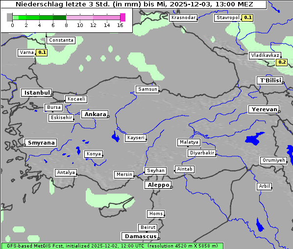 Niederschlag, 3. 12. 2025